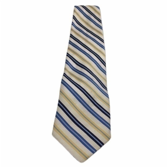 MEETING STREET blue and yellow striped tie - Picture 1 of 4